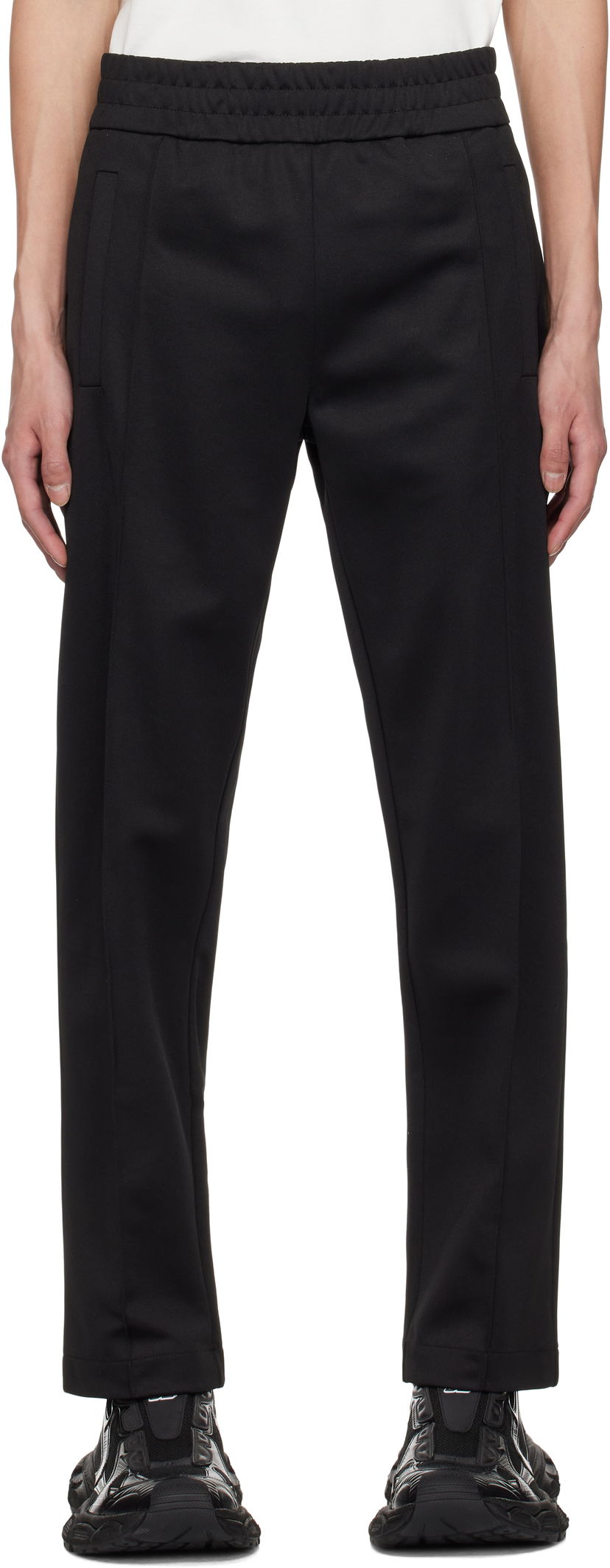 Trenirka Palm Angels Palm Angels Curved Logo Track Pants Črna | PMCJ048S25FAB0011003