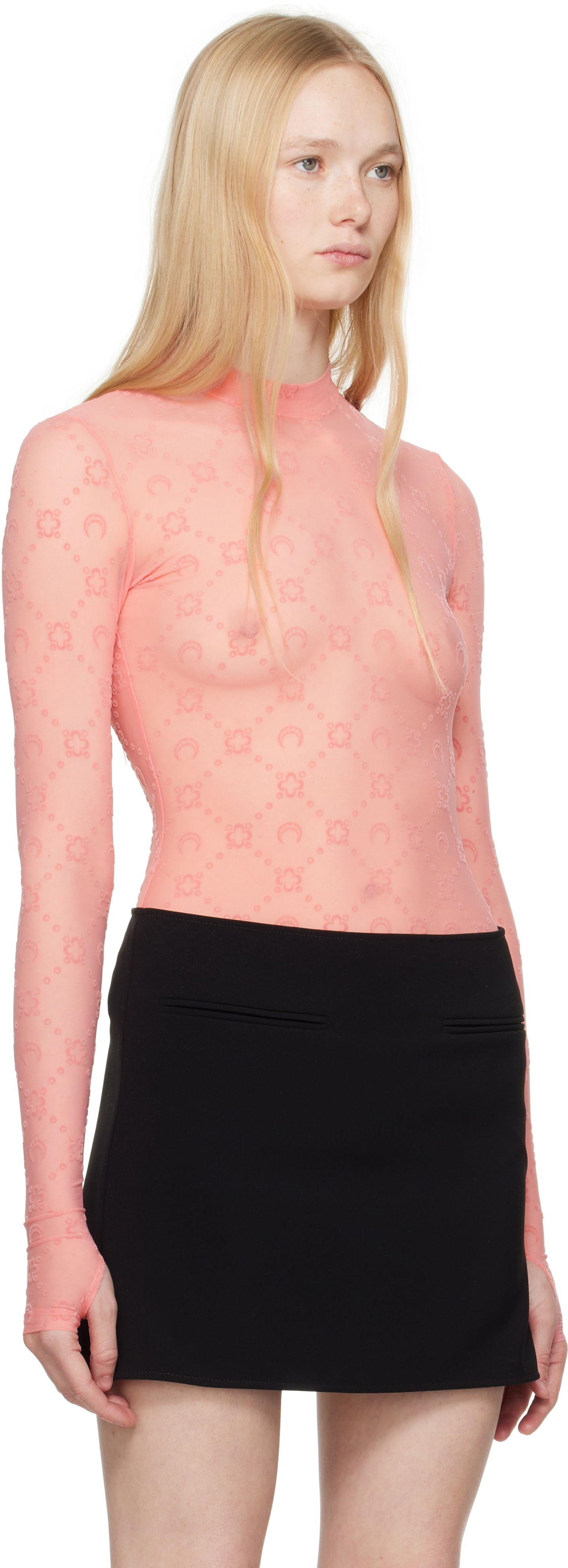 Majica Marine Serre Monogram Mesh Highneck Top Siva | WTO388A CJER0005, 1