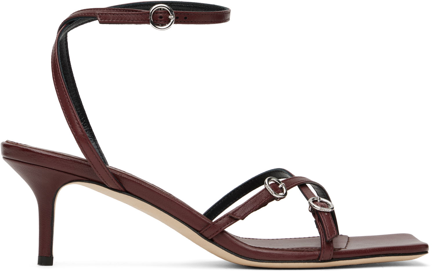 Nega čevljev Aeyde Aeyde Libby Leather Kitten Heel Sandals Bordo | A11-HS-GAIS55TB172-SS25-955-007, 0