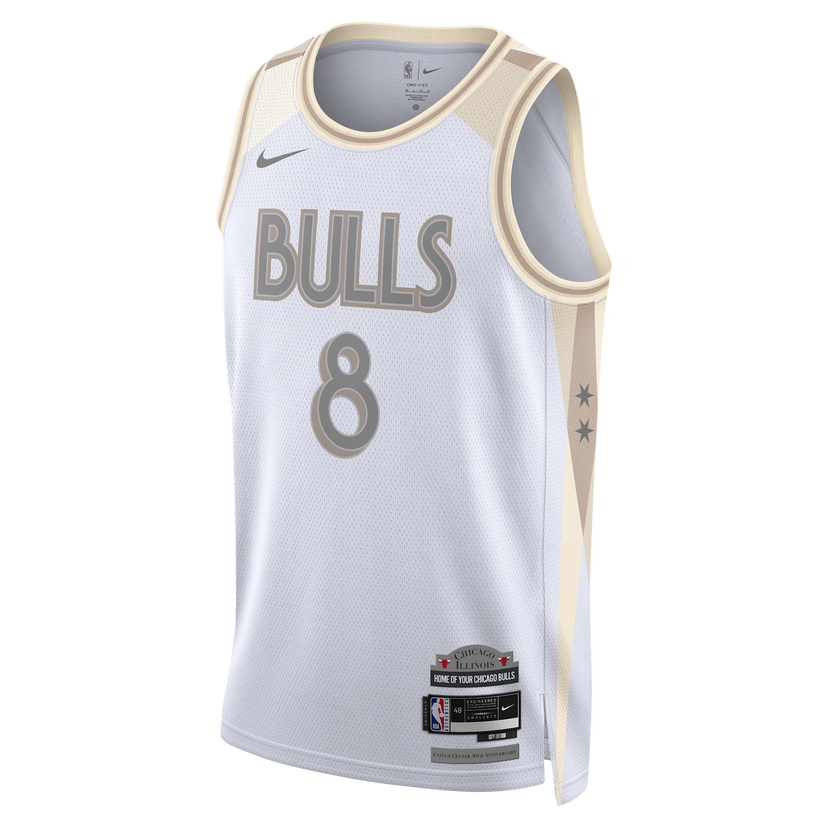 Dres Nike Dri-FIT Swingman Zach LaVine Bulls City Edition Jersey Bela | FQ4337-100