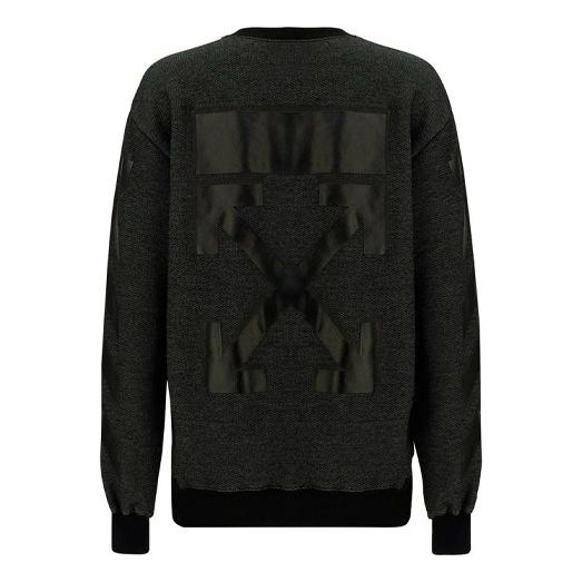 Pulover Off-White Slim Fit Arrow Print Hoodie Črna | OWBA046E20JER0041010