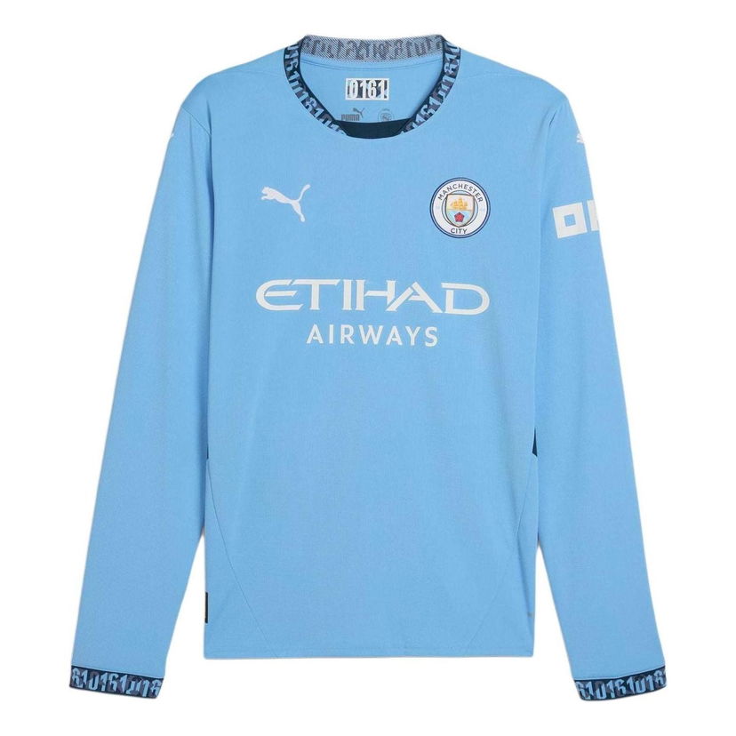 Dres Puma Manchester City Home Long Sleeve Jersey Modra | 775076-01