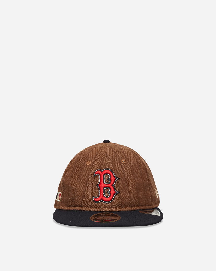 Kapa New Era Boston Red Sox Three Looms x MLB Wool Pinstripe 9FIFTY Cap Rjava | IY70 TAN