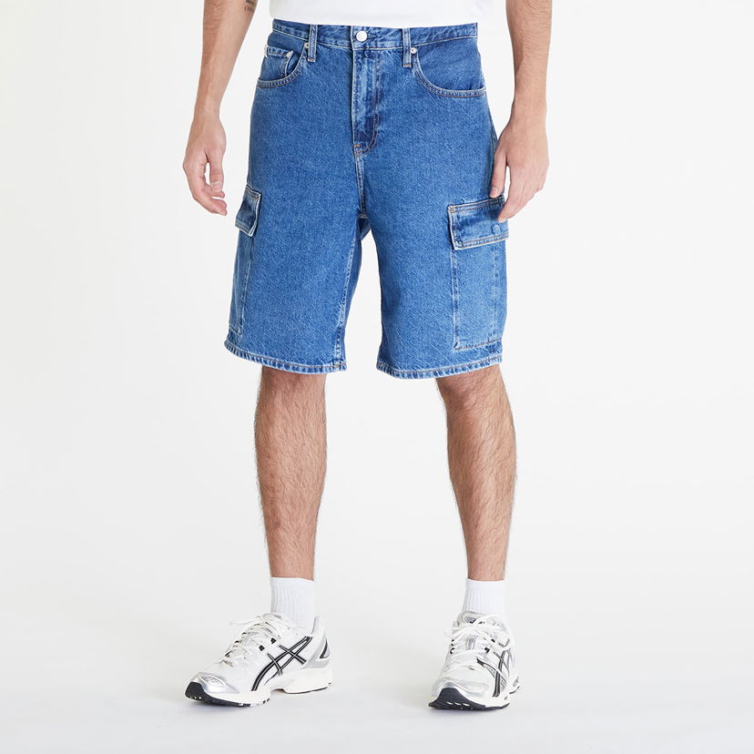Kratke hlače CALVIN KLEIN Jeans 90'S Loose Cargo Short Modra | J30J324877 1A4