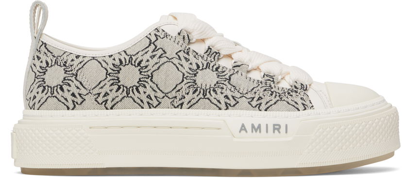 Oblačila AMIRI AMIRI MA Quad Jacquard Court Low Bela | AWFOSR1094