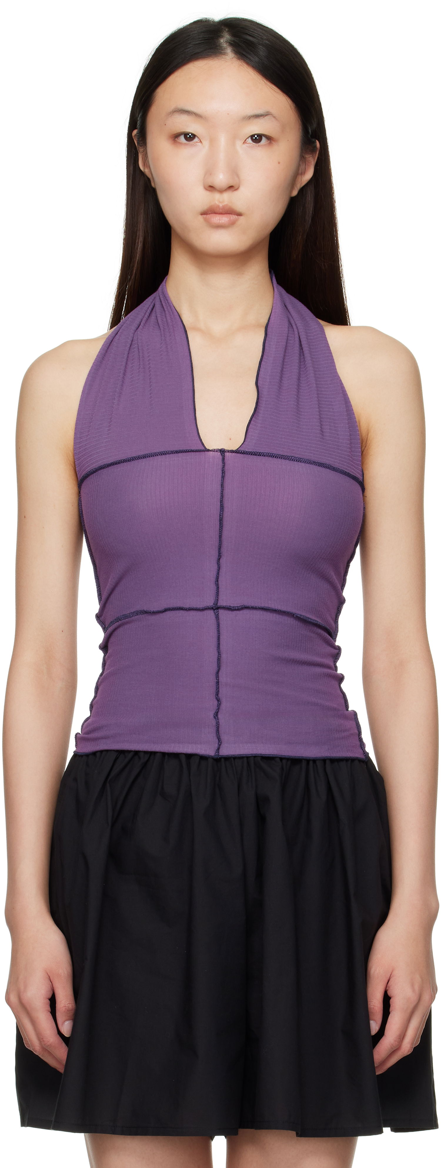 Majica brez rokavov Baserange Baserange Cinder Halter Top Lila | TTCH-CR-AU25, 0