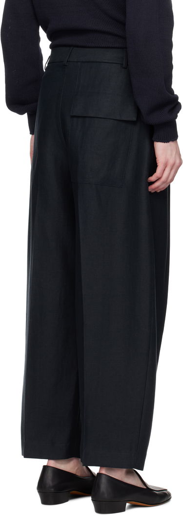 Hlače Studio Nicholson Studio Nicholson Ellis Pleated Trousers Mornarica | ELLIS SNM-1074, 2