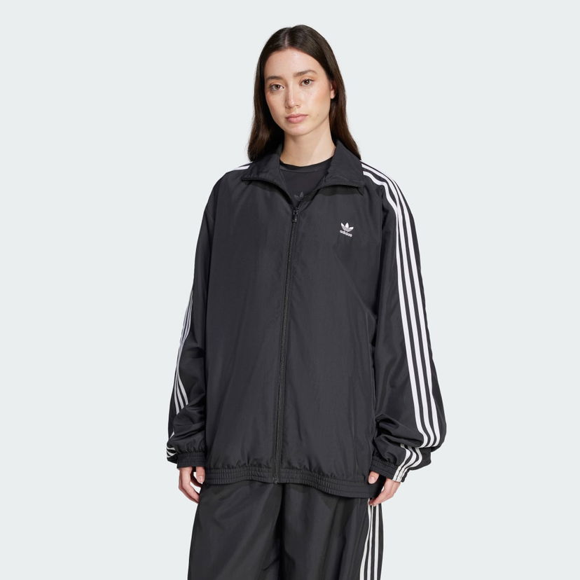 Vetrovka adidas Performance Oversized Track Jacket Črna | JD3392