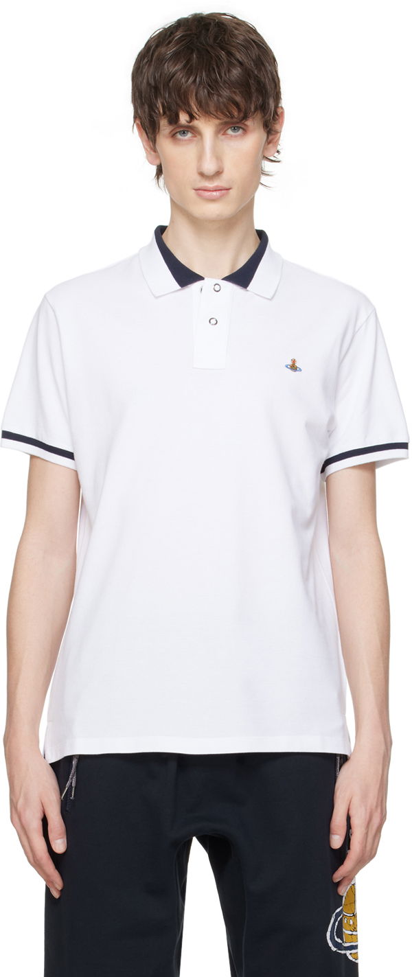 Polo majica Vivienne Westwood Classic Polo Tee Bela | 2H01000I-J0009-