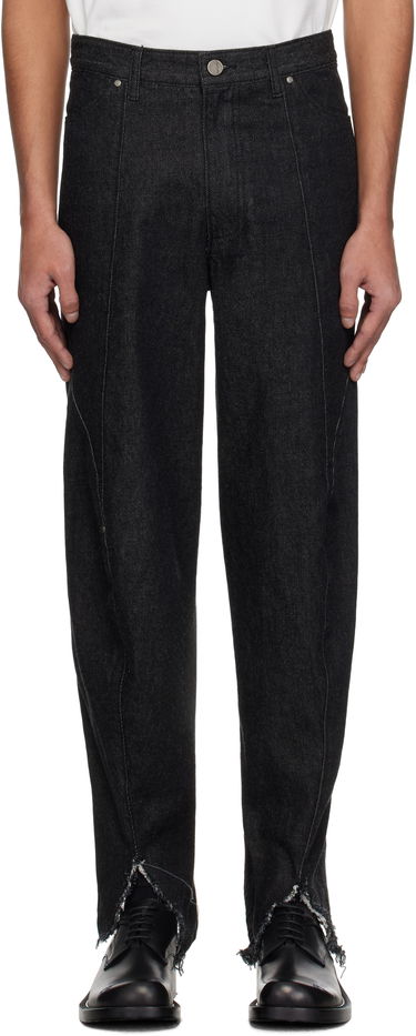 Kavbojke ADER ERROR ADER error 0105 Split Hem Jeans Črna | BO01SSJE0105BK, 0