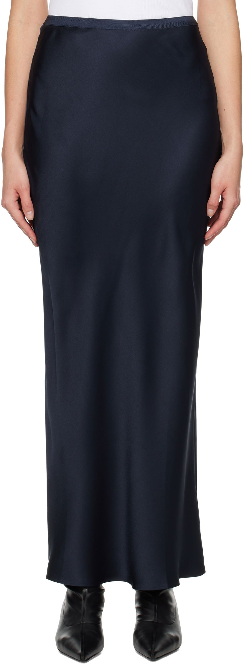 Krila Anine Bing Anine Bing Maxi Silk Skirt Mornarica | A-04-2320-NYA23