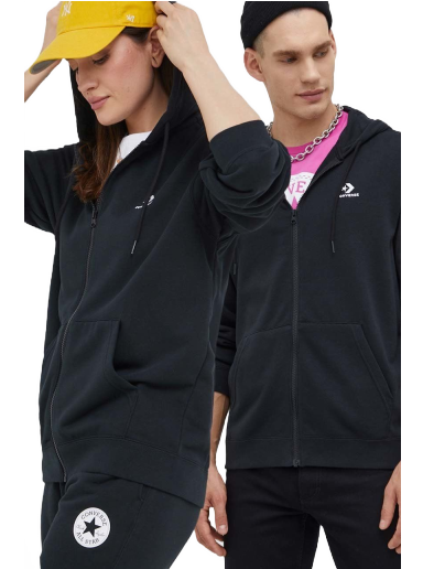 Pulover Converse hood zip Črna | 10023871.A01