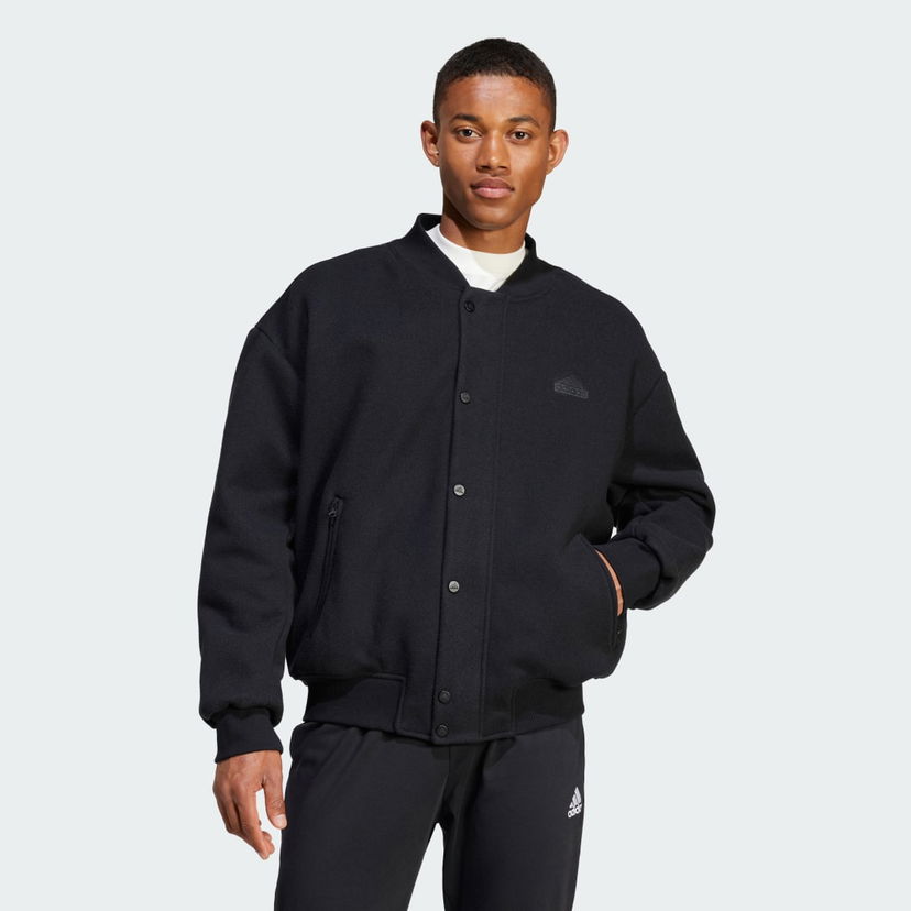 Bomber jakna adidas Performance Fleece Bomber Jacket Črna | IW3550