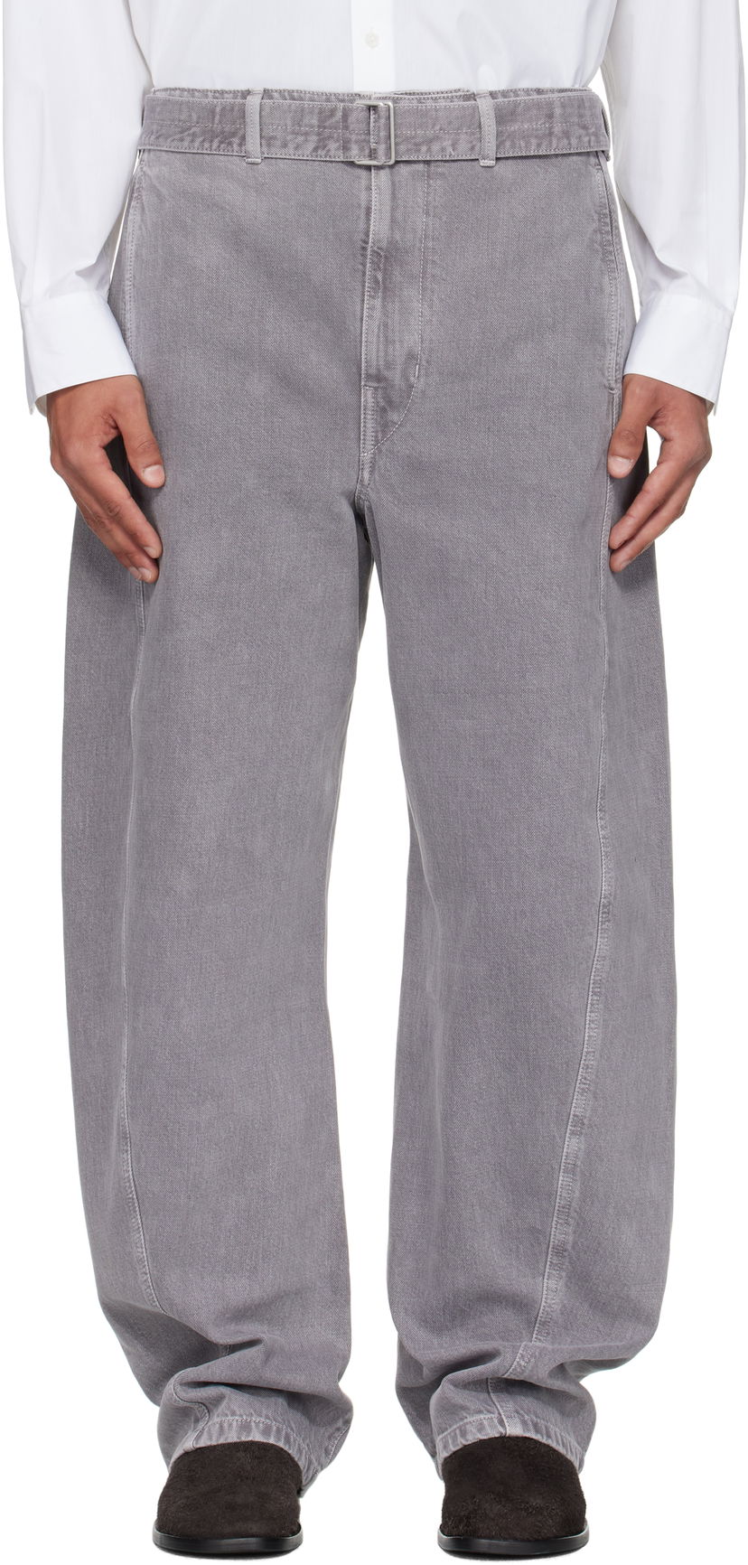 Kavbojke LEMAIRE Lemaire Twisted Belted Jeans Siva | PA326 LD1062