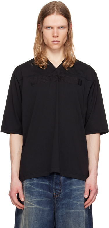 Majica Mastermind WORLD MASTERMIND WORLD MW Football V-Neck Jersey Črna | MW25S14-TS023-603, 0