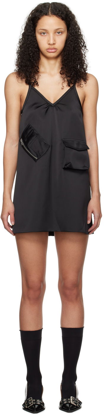 Obleke We11done We11done Pocket Minidress Črna | WD-OP0-24-149-W-BK