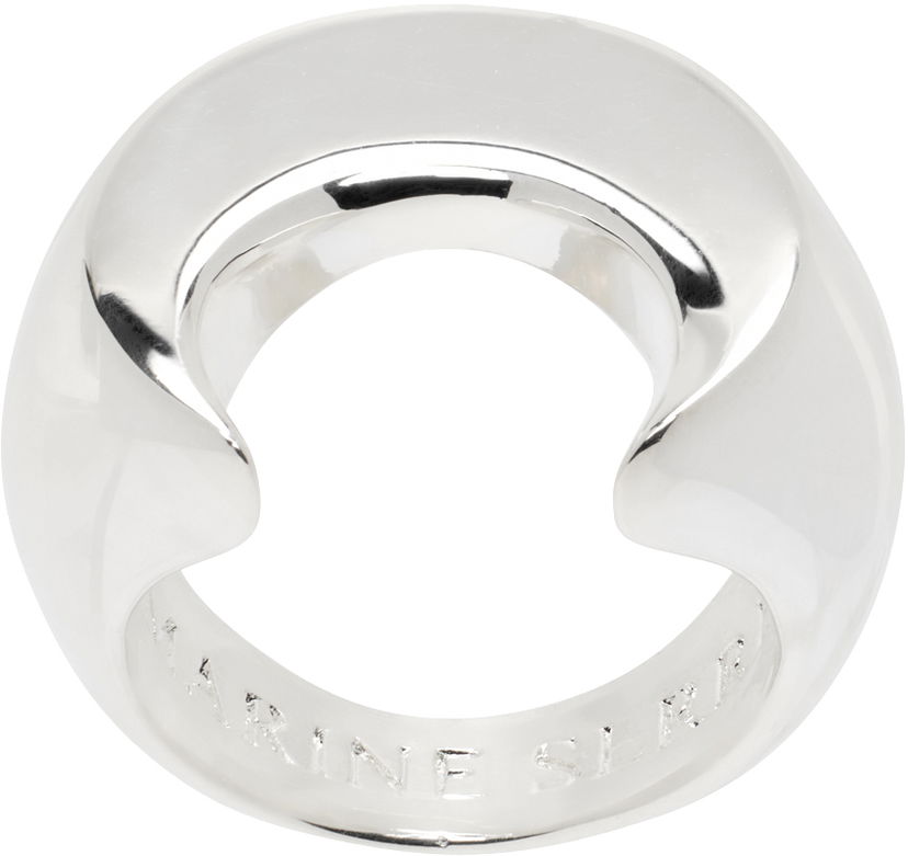 Prstan Marine Serre Polished Moon Ring Kovinski | UJW025A