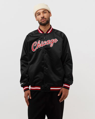 Bomber jakna Mitchell & Ness Bomber NBA Lightweight Satin Jacket Bulls Črna | 18013, 4