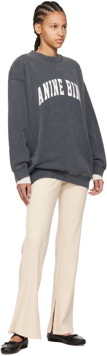 Pulover Anine Bing Oversized Sweatshirt with Logo Print Siva | A-08-5205-010, 3