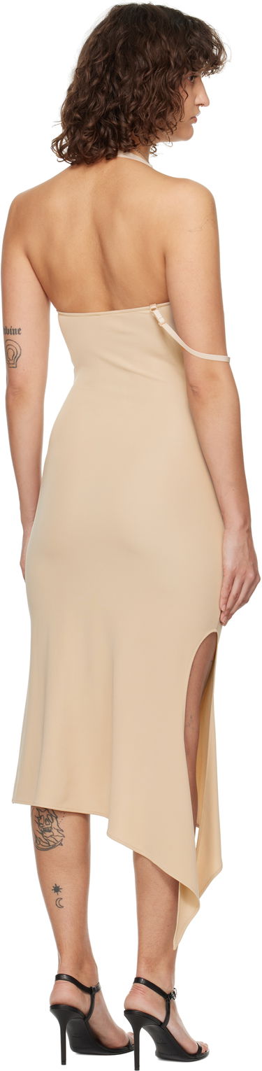 Obleke Courrèges Courrèges Undressed Jersey Maxi Dress Bež | 125JRO480JS0145, 2