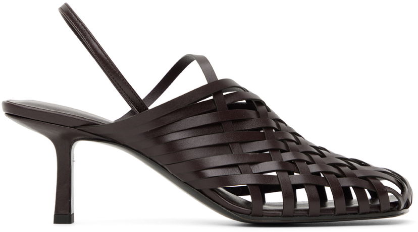 Superge in čevlji The Row The Row Woven Slingback Kitten Heels Rjava | F1289-SVL74