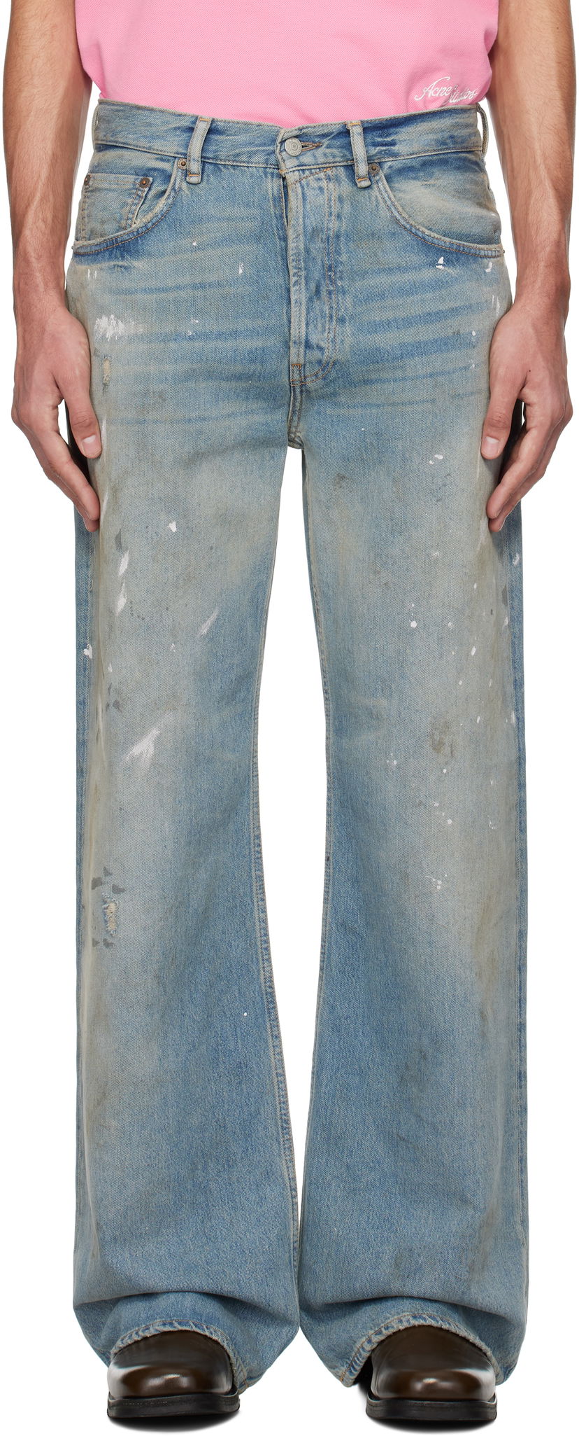 Kavbojke Acne Studios Acne Studios Loose Fit 2021M Jeans Modra | B00389-