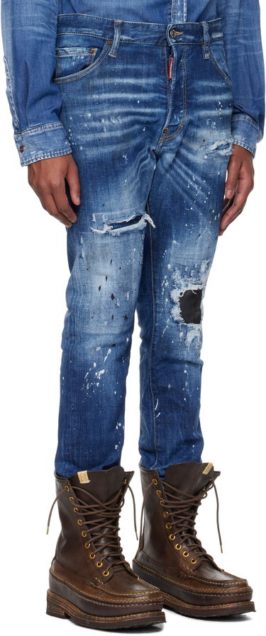 Kavbojke DSQUARED2 Dsquared2 Cool Guy Ripped Wash Jeans Modra | S74LB1635_S30872, 1