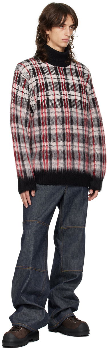 Pleteni pulover Helmut Lang Helmut Lang Brushed Plaid Turtleneck Sweater Večbarvna | O06HW798, 3