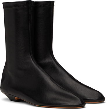 Superge in čevlji Khaite Khaite Apollo Flat Ankle Boots Črna | F1082-836, 3