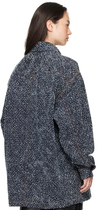 Srajce Stella McCartney Oversized Bouclé Jacket Modra | 6D03283SPH99, 2