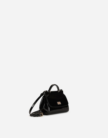 Torbica Dolce & Gabbana Dolce & Gabbana Mini Sicily Patent Leather Bag Črna | EB0003A106780999, 1