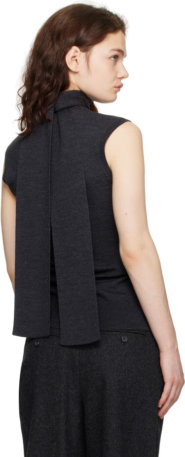 Pleteni pulover TOTEME TOTEME Sleeveless Turtleneck Knit Tank Top Siva | 251-WRT4388-YA0133, 2