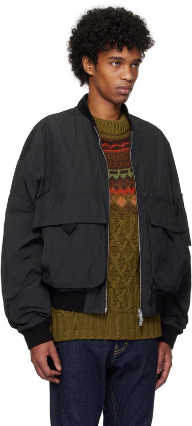 Bomber jakna DSQUARED2 Dsquared2 Superlight 80s Bomber Jacket Črna | S74AM1568_S78520, 1