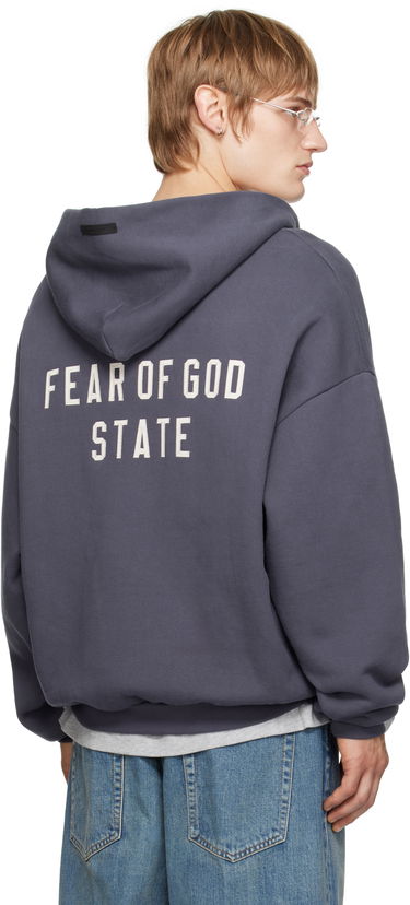 Pulover Fear of God Fear of God ESSENTIALS Heavy Fleece Full Zip-Up Hoodie Siva | 192HO246244F, 2