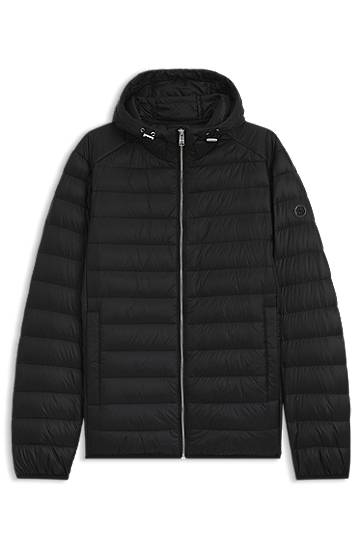 Puhovka BOSS Water-repellent Down Padded Jacket Črna | 50540450
