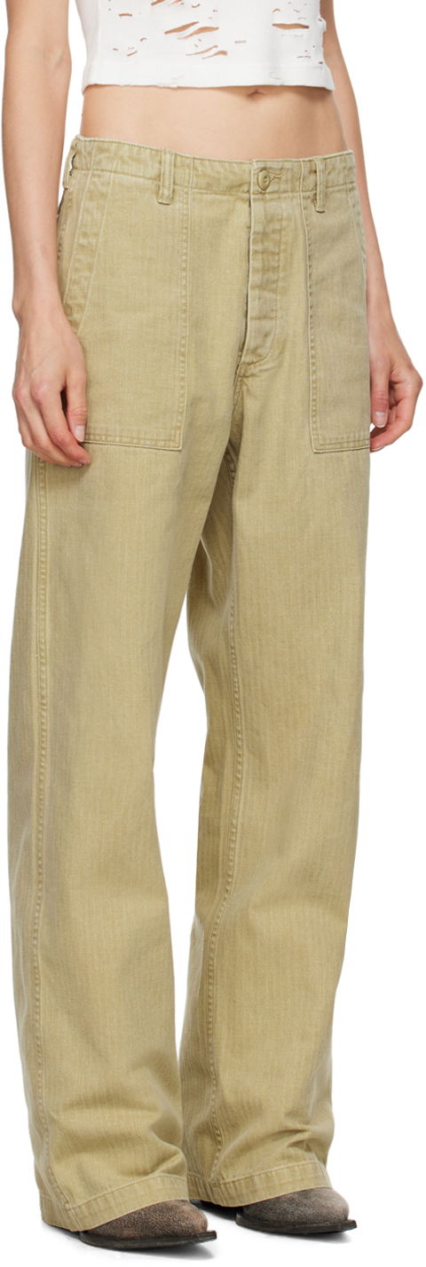 Hlače R13 R13 Wide Leg Trousers Bež | R13WR077-R381B, 1