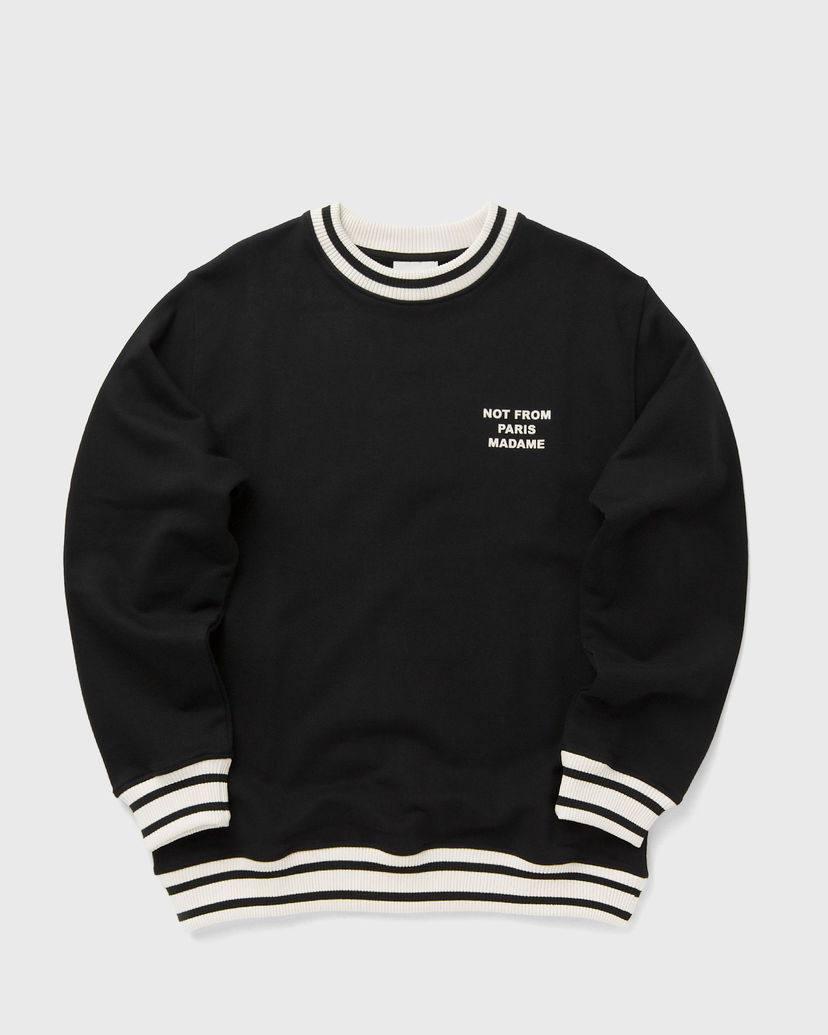 Pleteni pulover Drôle de Monsieur Drole de Monsieur Slogan Sport Sweatshirt Črna | F-SW140-CO127-BL