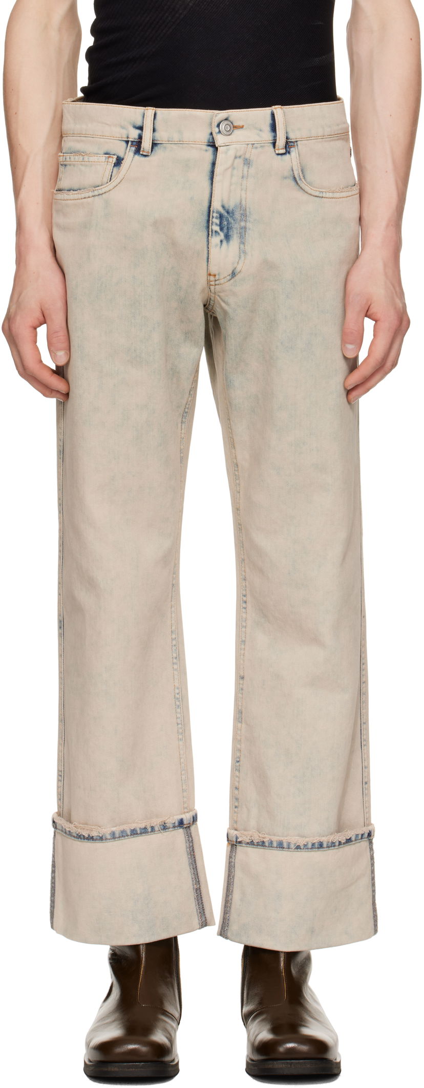 Kavbojke Coperni Coperni Boyfriend Jeans Bež | COPP122F2035MEN