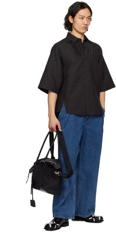 Srajce ADER ERROR ADER error Product. 53 Textured Short Sleeve Shirt Črna | BO01SSSH0201BK, 3