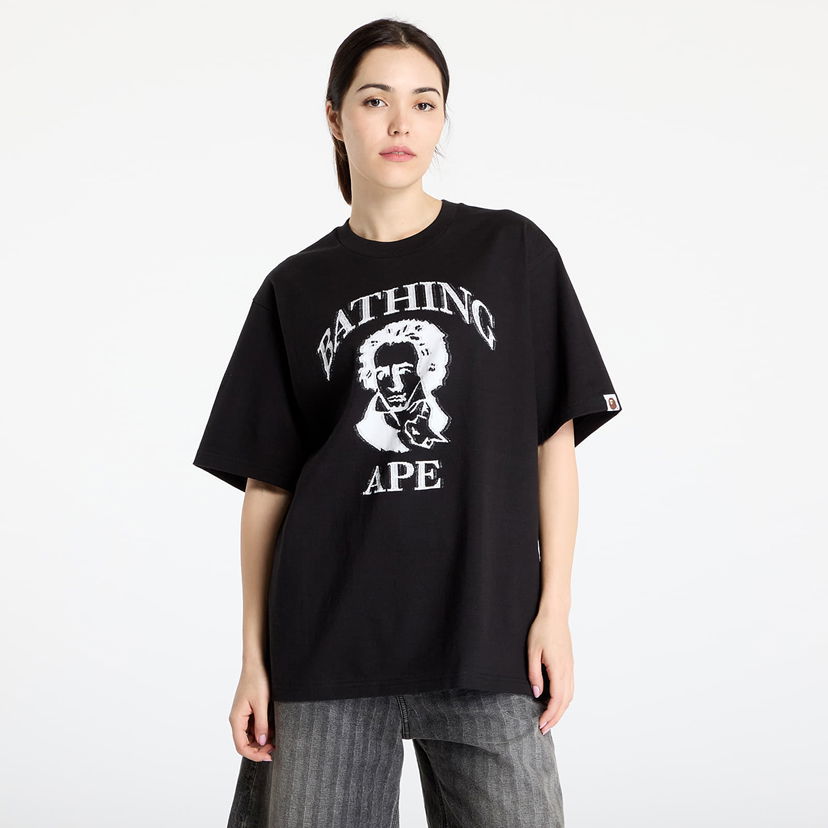 Majica BAPE A BATHING APE Beethoven Graphic Relaxed Fit Tee Črna | 001CSL301340MBLK