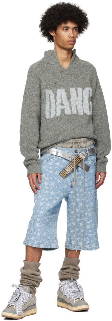 Pleteni pulover ERL ERL 'Dangerous' Knit Sweater Siva | ERL08N359, 3