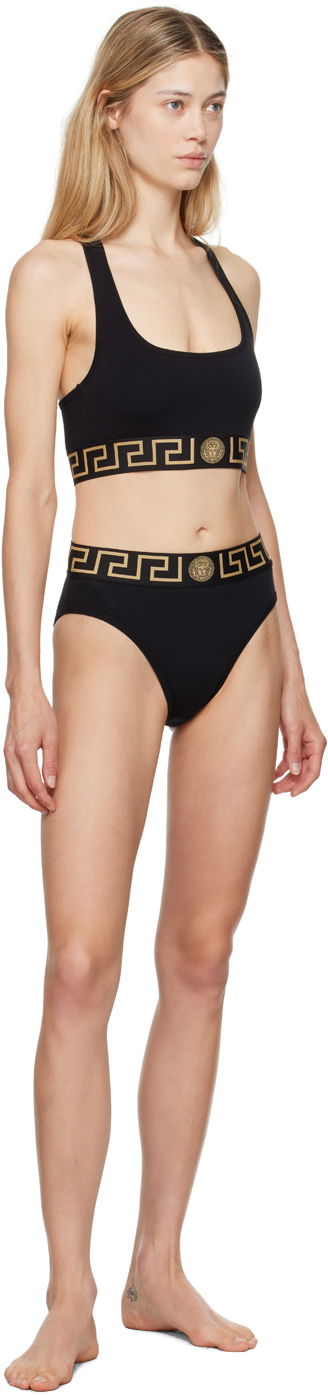 Modrček Versace Versace Greca Border Scoop Bralette Črna | AUD01039_1A10011_A1008, 3