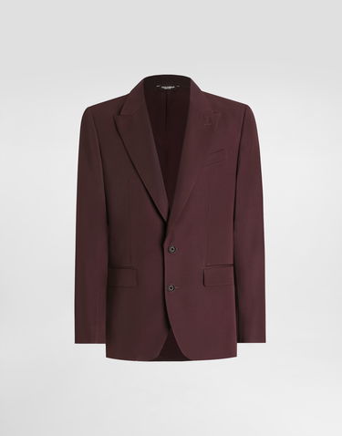 Jakna Dolce & Gabbana Dolce & Gabbana Single-Breasted Wool Jacket Bordo | G2TV4TFU2OWM5039, 0