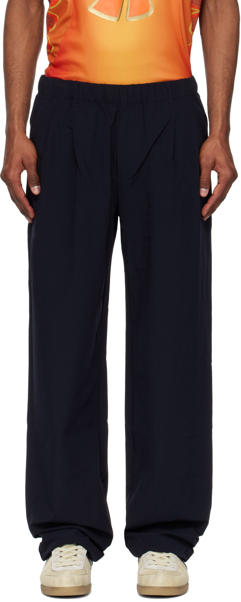 Trenirka Dime Dime Pleated Nylon Trousers Črna | DIME2SP2511BLK