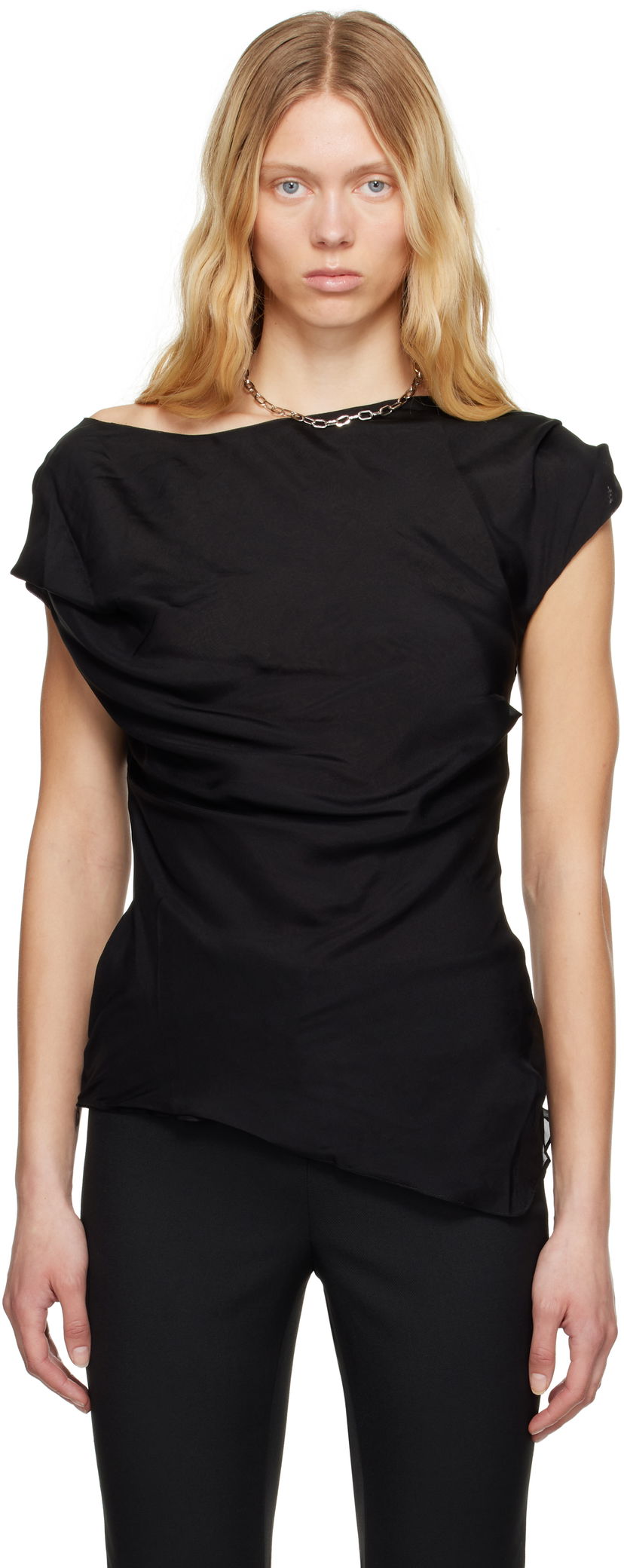 Majica brez rokavov Entire Studios Twist Blouse Črna | ESW-S25-8006-RA