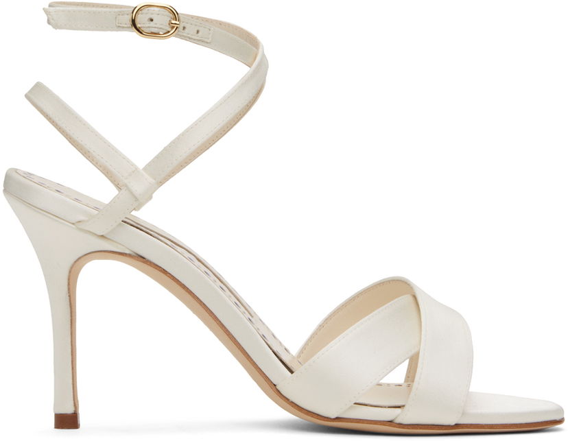 Modni dodatki Manolo Blahnik Manolo Blahnik Tormenfa Heeled Sandals Bela | 124-2486