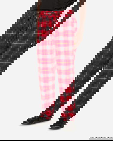 Pižame TEKLA Flannel Plaid Pijamas Pants Rdeča | SWP-REPL REPL, 1