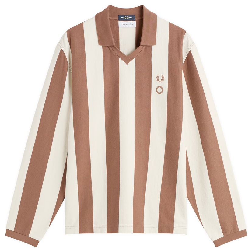 Polo majica Fred Perry x Craig Green Heavy Weight Long Sleeve Striped Polo Shirt Večbarvna | SM1142-76A