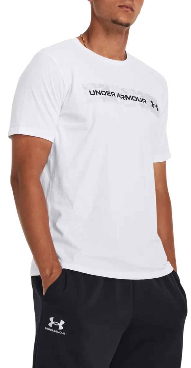Majica Under Armour Under Armour Camo Chest Stripe Short Sleeve T-Shirt Bela | 1376830-100
