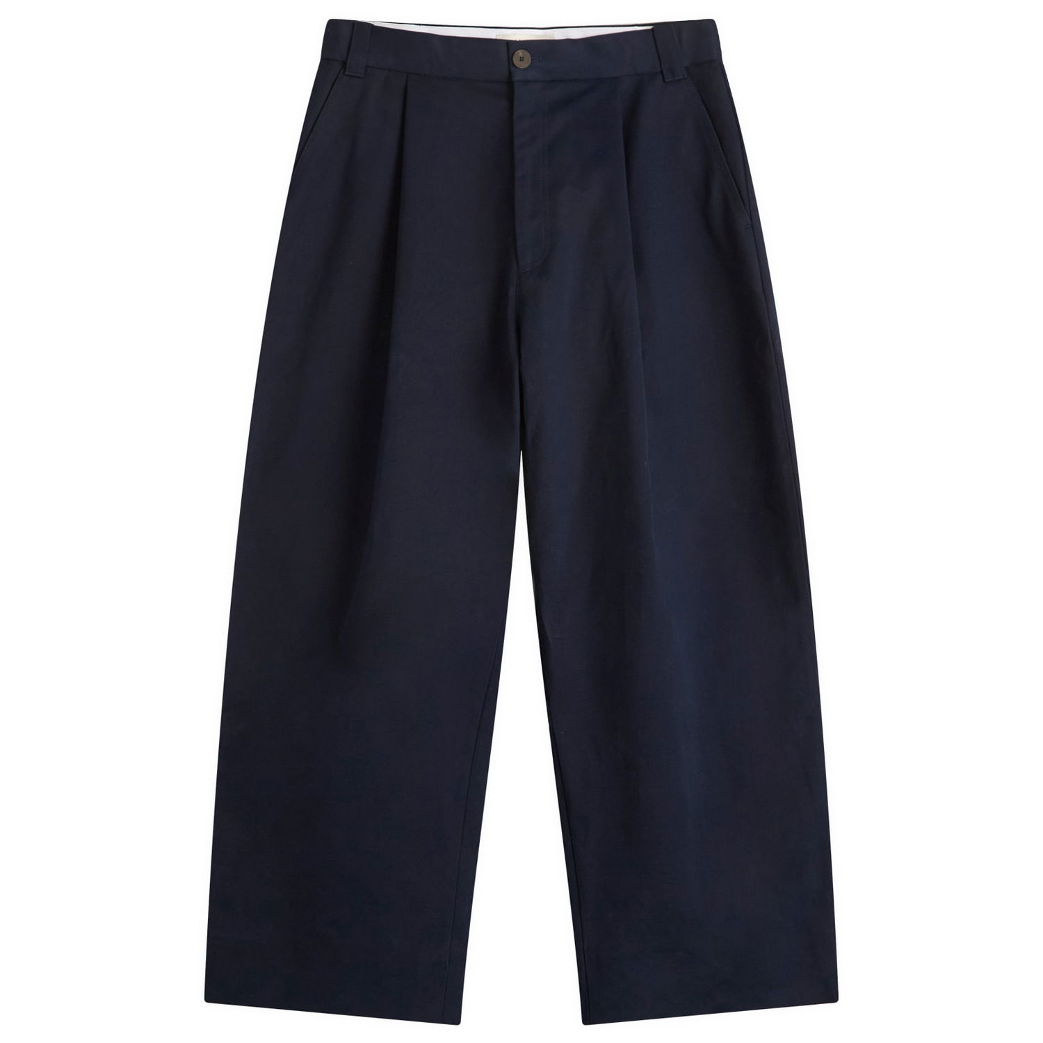 Hlače Studio Nicholson Studio Nicholson Pleated Wide-Leg Trousers, Size Large Mornarica | SORTESNM-1248-DKN, 1